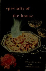 Front cover of Specialty of the house by Florence Crittenton League, New York.