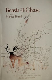 Cover of Beasts for the Chase by Monica Ferrell