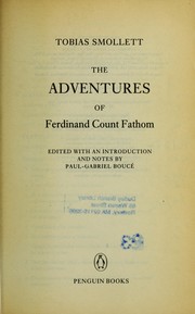 Cover of The adventures of Ferdinand Count Fathom by Tobias Smollett