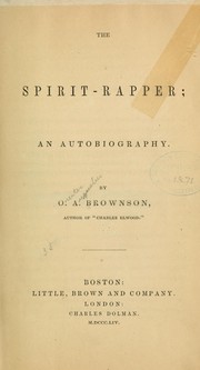 Front cover of The spirit-rapper by Orestes Augustus Brownson