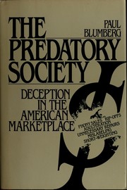 Front cover of Thep redatory society by Paul Blumberg