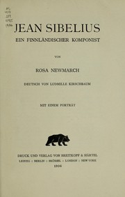 Front cover of Jean Sibelius by Rosa Harriet Jeaffreson Newmarch