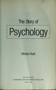 Cover of The story of psychology by Hunt, Morton M.