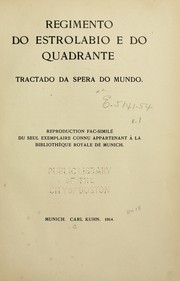 Cover of Regimento do estrolabio e do quadrante by Joaquim Bensaúde