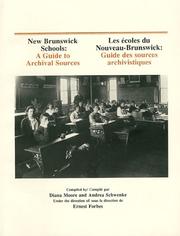 Front cover of Les Écoles du Nouveau-Brunswick by Diana Ruth Moore