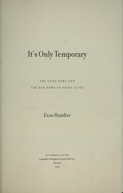 Cover of It's only temporary by Evan Handler