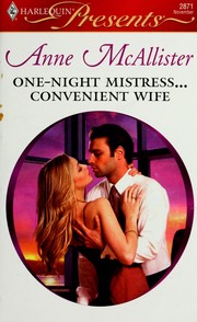 Front cover of One-Night Mistress...Convenient Wife by Anne McAllister