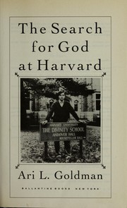 Front cover of The search for God at Harvard by Ari L. Goldman
