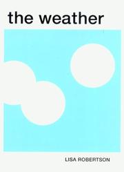Cover of The weather by Lisa Robertson