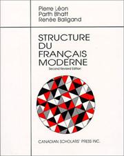Front cover of Structure du Français moderne by Pierre Roger Léon