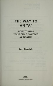 Cover of The Way to an "A" by Jan Barrick