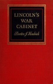 Front cover of Lincoln's war cabinet by Burton Jesse Hendrick