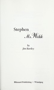 Cover of Stephen & Mr. Wilde by Jim Bartley