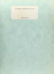 Front cover of The thermal decomposition of (Beta)-HMX by Weera Hoondee