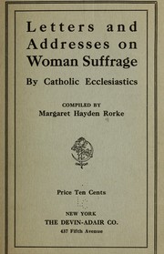 Front cover of Letters and addresses on woman suffrage by Margaret Hayden Rorke