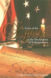 Front cover of Lives of the Signers of the Declaration of Independence by Benson J. Lossing