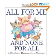 Cover of All for me and none for all by Helen Lester
