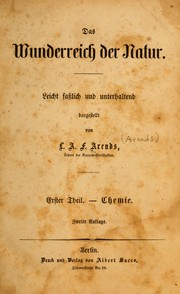 Front cover of Das Wunderreich der Natur by Leopold Alexander Friedrich Arends