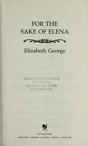Front cover of For the sake of Elena by Elizabeth George