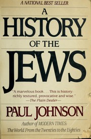 Front cover of A history of the Jews by Paul Bede Johnson