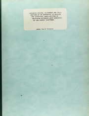 Front cover of Advanced design, alignment and calibration of an apparatus to measure the effective cross-section of molecular nitrogen when bombarded by low energy electrons by James David Fontana