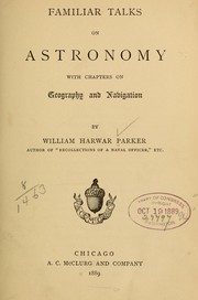 Cover of Familiar talks on astronomy by William Harwar Parker