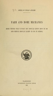 Cover of Farm and home mechanics by United States. Office of Indian Affairs