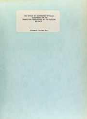 Front cover of The effect of evaporated metallic electrodes on the transition temperature of triglycine sulphate by Richard Fairfax Pell