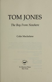 Cover of Tom Jones by Colin Macfarlane