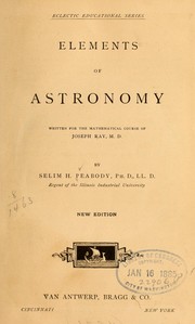 Front cover of Elements of astronomy by Peabody, Selim H.