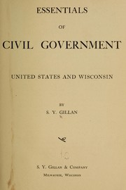 Front cover of Essentials of civil government by Silas Young Gillan