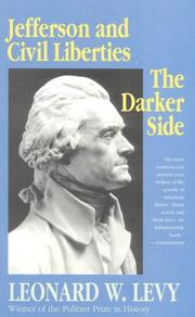 Front cover of Jefferson & civil liberties by Leonard Williams Levy
