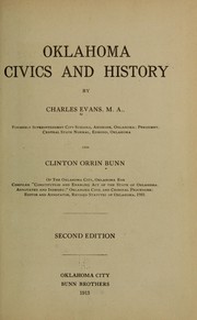 Front cover of Oklahoma civics and history by Evans, Charles