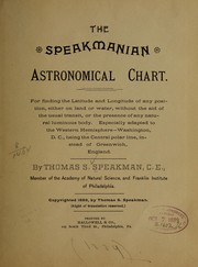 Front cover of The Speakmanian astronomical chart by Thomas S. Speakman
