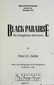 Cover of Black paradise by Peter B. Clarke