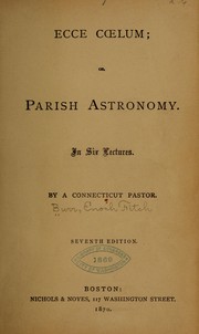 Cover of Ecce cœlum by E. F. Burr