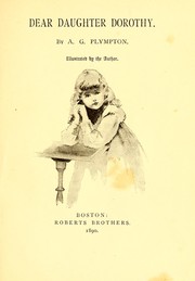 Front cover of Dear daughter Dorothy by A. G. Plympton