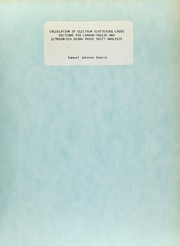 Front cover of Calculation of electron scattering cross sections for Carbon-Twelve and Lituium-Six using phase shift analysis by Samuel Johnson Dennis