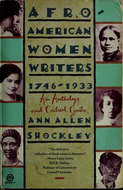 Front cover of Afro-American Women Writers, 1746-1933 by Ann Allen Shockley