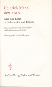 Front cover of Heinrich Mann, 1871-1950 by Heinrich Mann
