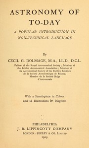 Cover of Astronomy of to-day by Cecil Goodrich Julius Dolmage