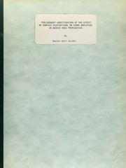 Front cover of Preliminary investigation of the effect of surface fluctuations on sound amplitude in guide mode propagation by Wesley Earl Jordan