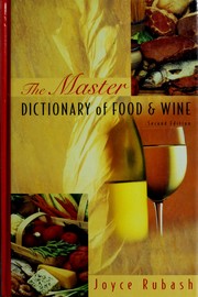 Front cover of Master dictionary of food and wine by Joyce Rubash