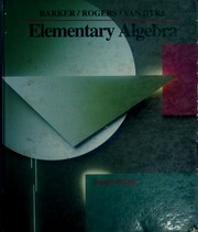 Cover of Elementary algebra by Jack Barker