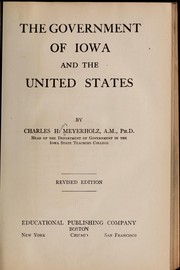 Front cover of The government of Iowa and the United States by Charles Henry Meyerholz