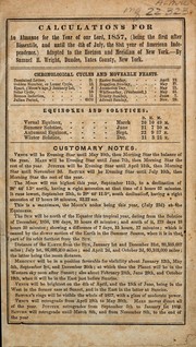Cover of Duchess and Ulster Co. farmers' almanac, for the year of our Lord 1857 by Samuel Hart Wright