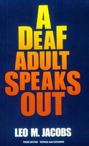 Front cover of A deaf adult speaks out by Leo M. Jacobs