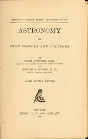 Cover of Astronomy for high schools and colleges by Simon Newcomb