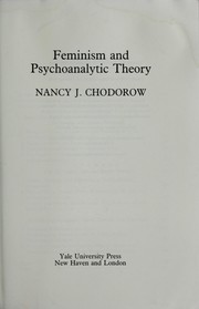 Cover of Feminism and psychoanalytic theory by Nancy Chodorow