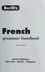 Front cover of French grammar handbook by Alan Moys